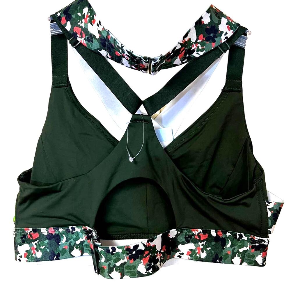 Adore Me Bra Sports Bra Medium Sports High Impact Mesh Wirefree Green NEW